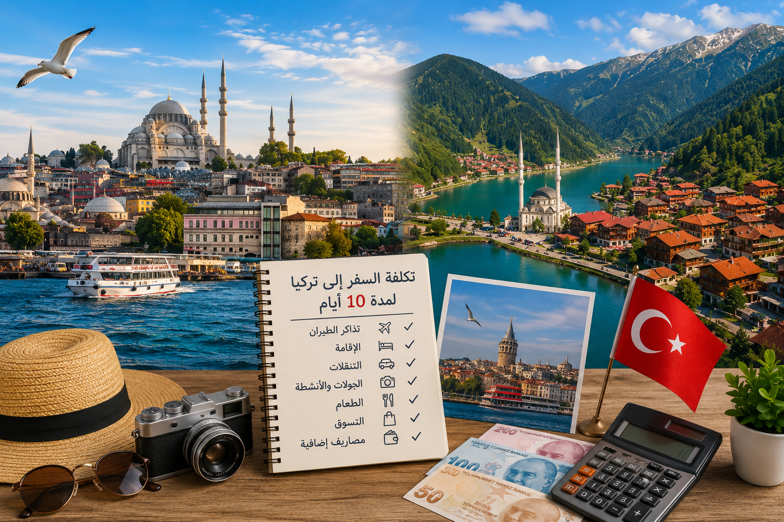 تكلفة السفر إلى تركيا لمدة 10 أيام